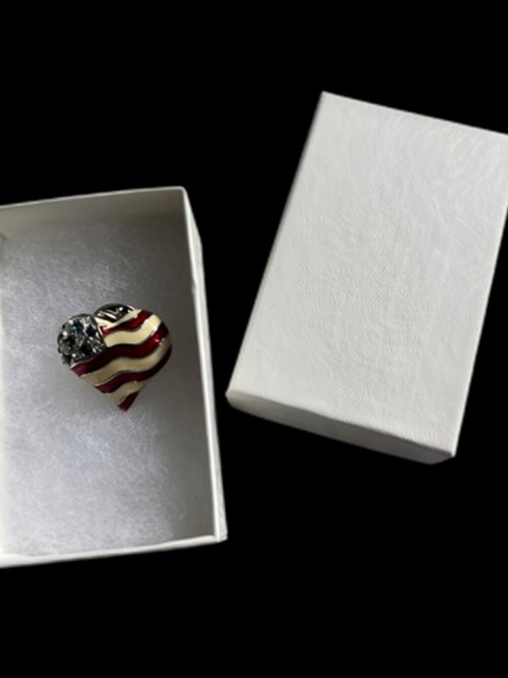 Vintage Patriotic Red White and Blue Enamel PIn
